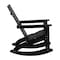 Flash Furniture 4 Modern Black Adirondack Rockers & Side Table JJ-C14709-4-T14001-BK-GG - alternate 3